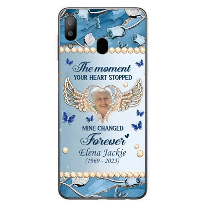 Personalized Memorial Phone Case - Memorial Gift Idea For Family - Case For iPhone/Samsung - The Moment Your Heart Stopped Mine Changed Forever