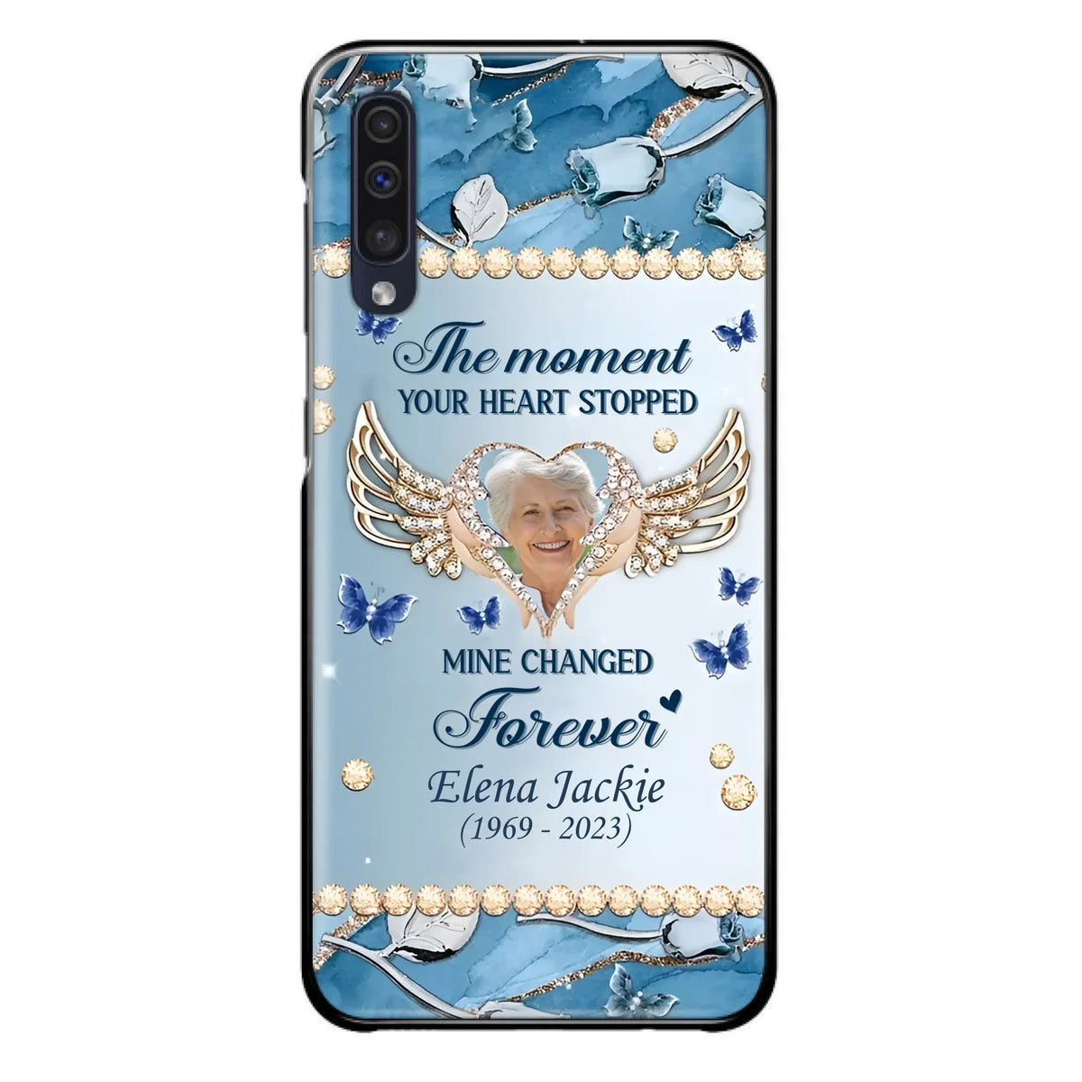 Personalized Memorial Phone Case - Memorial Gift Idea For Family - Case For iPhone/Samsung - The Moment Your Heart Stopped Mine Changed Forever