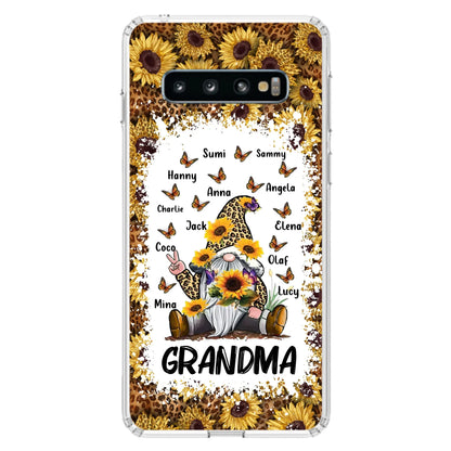 Personalized Sunflower Grandma Phone Case - Gift Idea For Grandma - Up to 12 Kids - Case For iPhone/Samsung