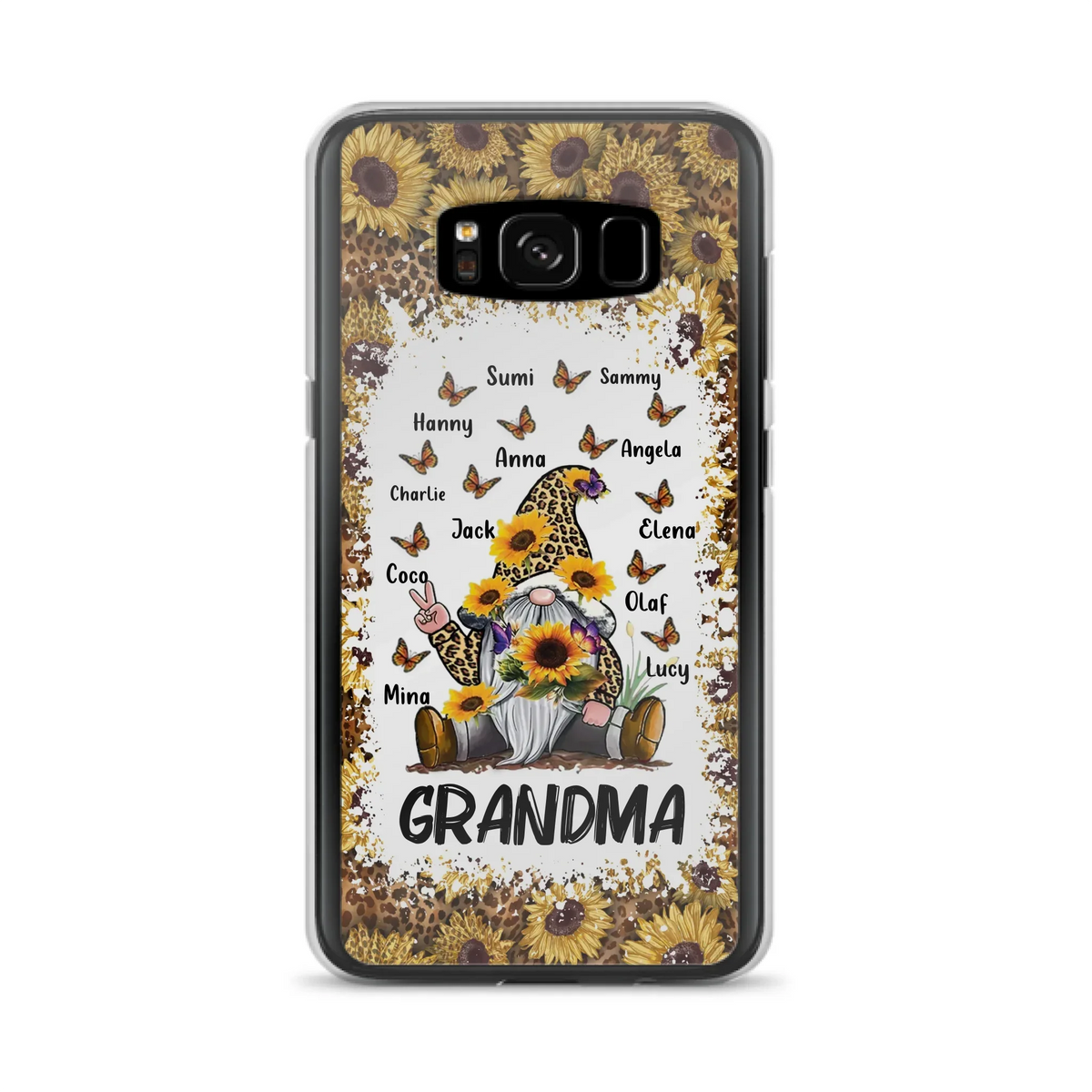 Personalized Sunflower Grandma Phone Case - Gift Idea For Grandma - Up to 12 Kids - Case For iPhone/Samsung