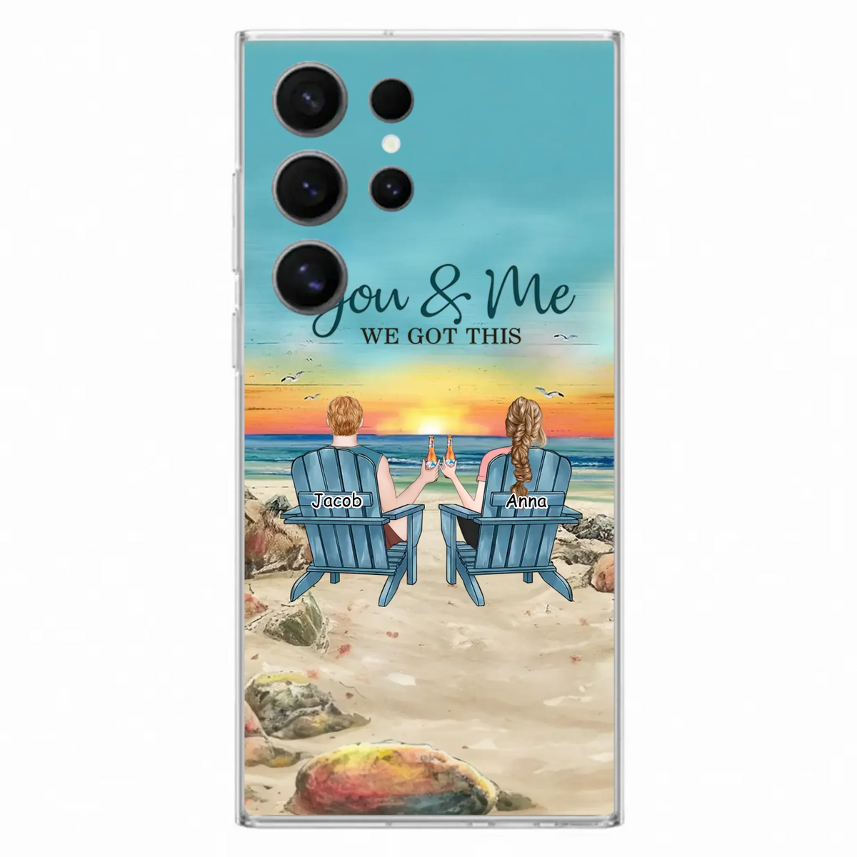 Custom Personalized Couple Phone Case - Gift Idea For Couple/ Valentines Day - You & Me We Got This - Case For iPhone/ Samsung