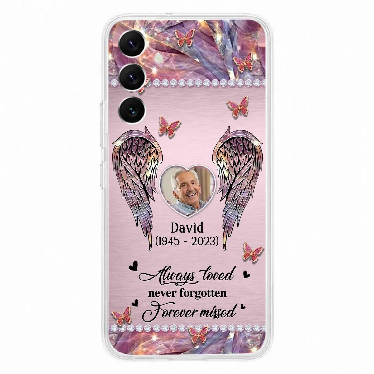 Custom Personalized Memorial Phone Case - Memorial Gift Idea For Family - Case For iPhone/Samsung - Always Loved Never Forgotten Forever Missed