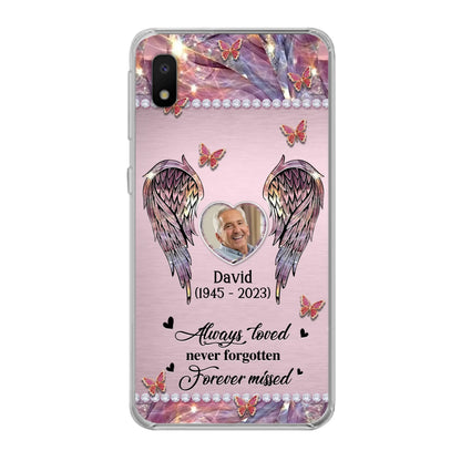 Custom Personalized Memorial Phone Case - Memorial Gift Idea For Family - Case For iPhone/Samsung - Always Loved Never Forgotten Forever Missed