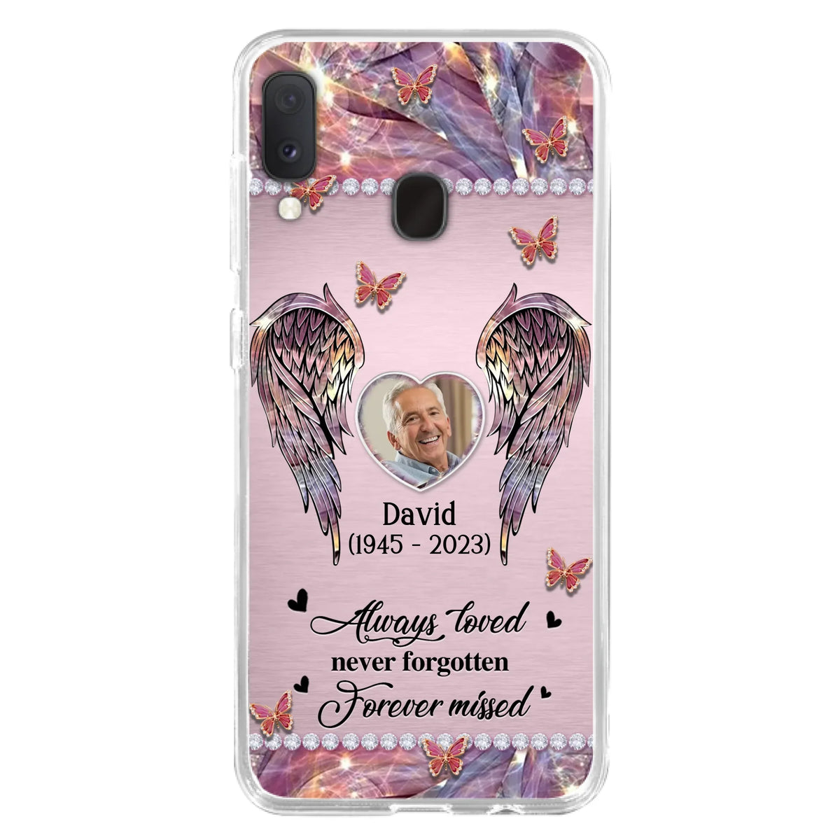 Custom Personalized Memorial Phone Case - Memorial Gift Idea For Family - Case For iPhone/Samsung - Always Loved Never Forgotten Forever Missed