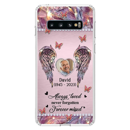 Custom Personalized Memorial Phone Case - Memorial Gift Idea For Family - Case For iPhone/Samsung - Always Loved Never Forgotten Forever Missed