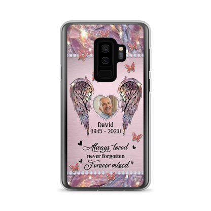 Custom Personalized Memorial Phone Case - Memorial Gift Idea For Family - Case For iPhone/Samsung - Always Loved Never Forgotten Forever Missed