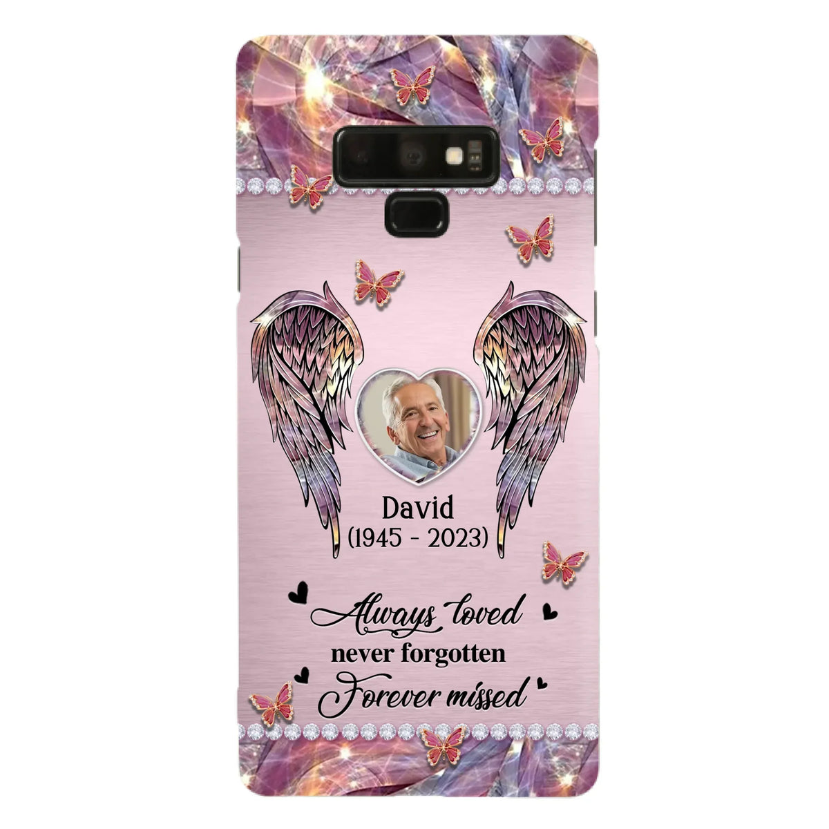Custom Personalized Memorial Phone Case - Memorial Gift Idea For Family - Case For iPhone/Samsung - Always Loved Never Forgotten Forever Missed