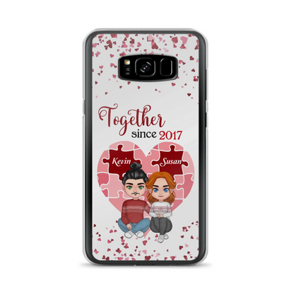 Custom Personalized Couple Phone Case - Gift Idea For Couple/Valentines Day - Together Since 2017 - Case For iPhone/Samsung