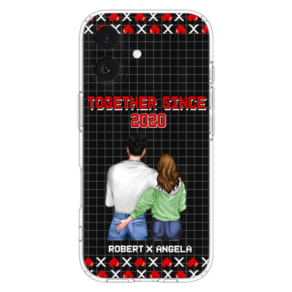 Custom Personalized Couple Phone Case - Gift Idea For Couple/Valentines Day - Together Since 2020 - Case For iPhone/Samsung