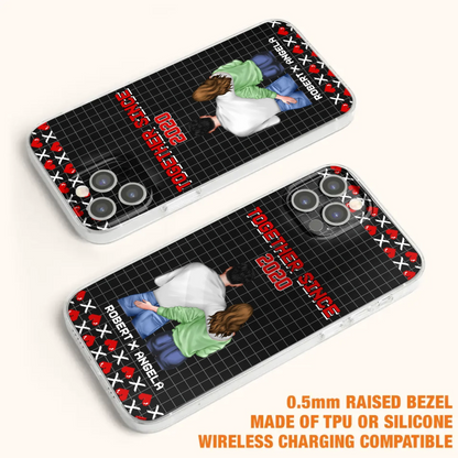 Custom Personalized Couple Phone Case - Gift Idea For Couple/Valentines Day - Together Since 2020 - Case For iPhone/Samsung