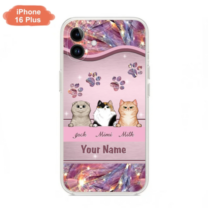 Custom Personalized Cat Phone Case For iPhone And Samsung - Gift Idea For Cat Lover - Up to 3  Cats