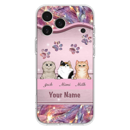 Custom Personalized Cat Phone Case For iPhone And Samsung - Gift Idea For Cat Lover - Up to 3  Cats