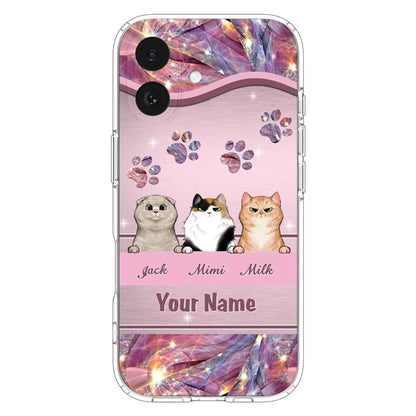 Custom Personalized Cat Phone Case For iPhone And Samsung - Gift Idea For Cat Lover - Up to 3  Cats