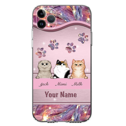 Custom Personalized Cat Phone Case For iPhone And Samsung - Gift Idea For Cat Lover - Up to 3  Cats