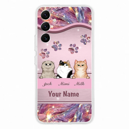 Custom Personalized Cat Phone Case For iPhone And Samsung - Gift Idea For Cat Lover - Up to 3  Cats