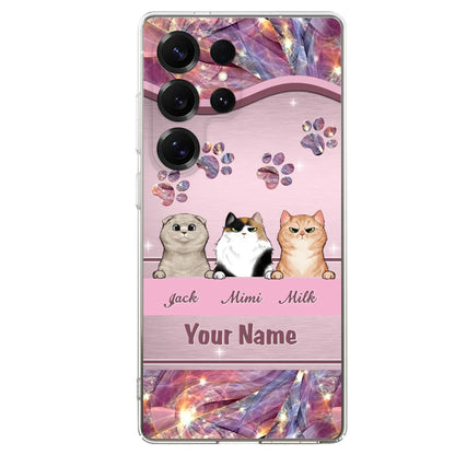 Custom Personalized Cat Phone Case For iPhone And Samsung - Gift Idea For Cat Lover - Up to 3  Cats