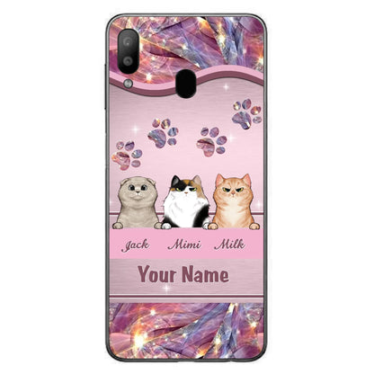 Custom Personalized Cat Phone Case For iPhone And Samsung - Gift Idea For Cat Lover - Up to 3  Cats