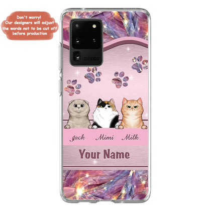 Custom Personalized Cat Phone Case For iPhone And Samsung - Gift Idea For Cat Lover - Up to 3  Cats