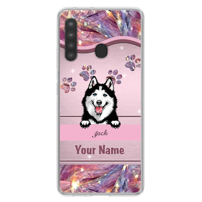 Custom Personalized Dog Phone Case For iPhone And Samsung - Gift Idea For Dog Lover - Up to 3 Dogs