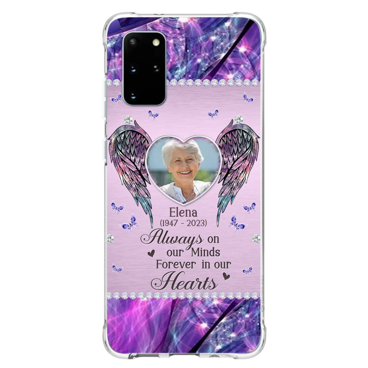 Custom Personalized Memorial Phone Case - Memorial Gift Idea For Family - Case For iPhone/Samsung - Always On My Mind Forever In Our Hearts