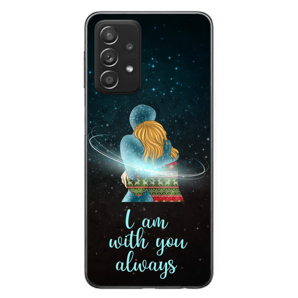 Custom Personalized Memorial Phone Case - Memorial Gift Idea For Family/Couple - Case For iPhone/Samsung - I Am With You Always