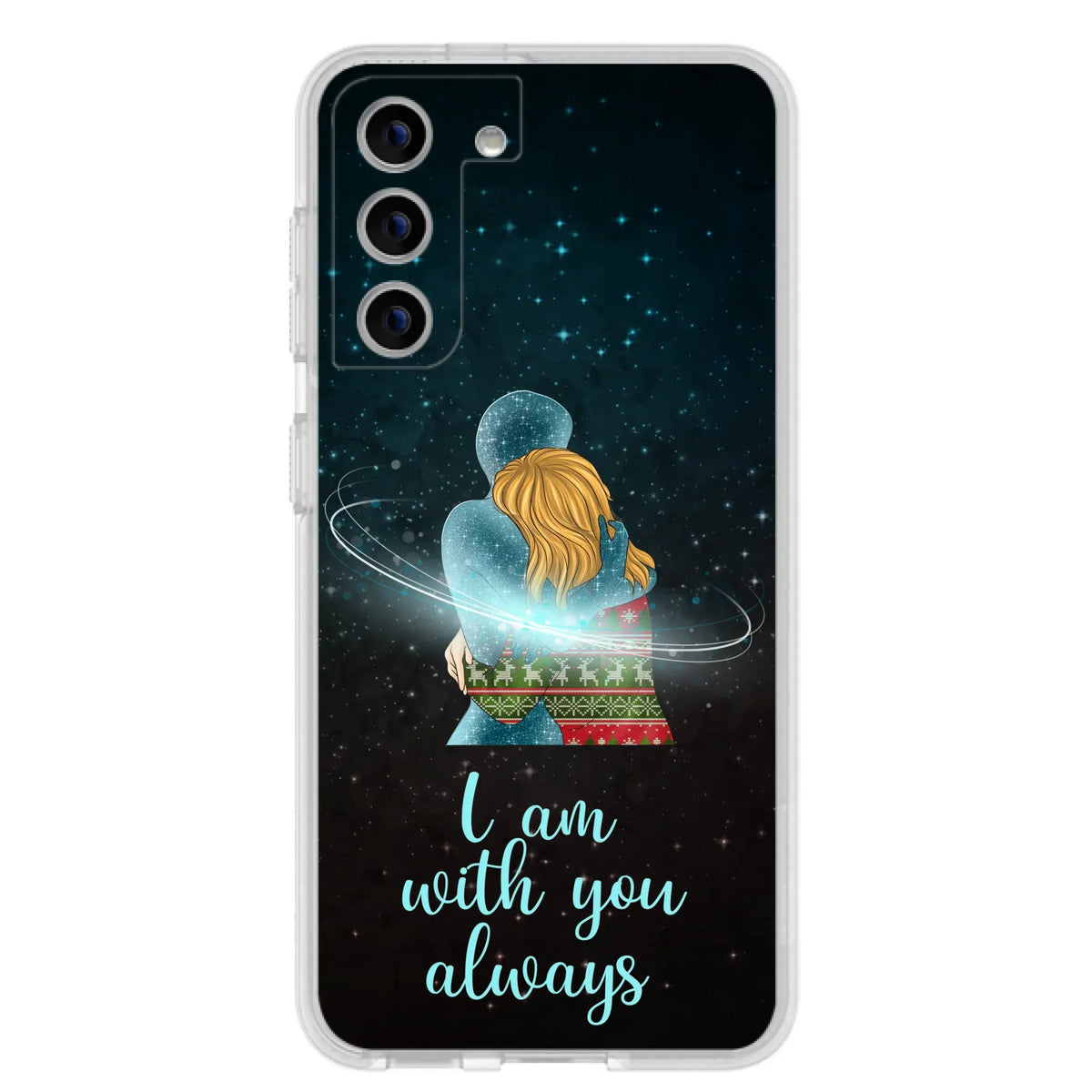 Custom Personalized Memorial Phone Case - Memorial Gift Idea For Family/Couple - Case For iPhone/Samsung - I Am With You Always