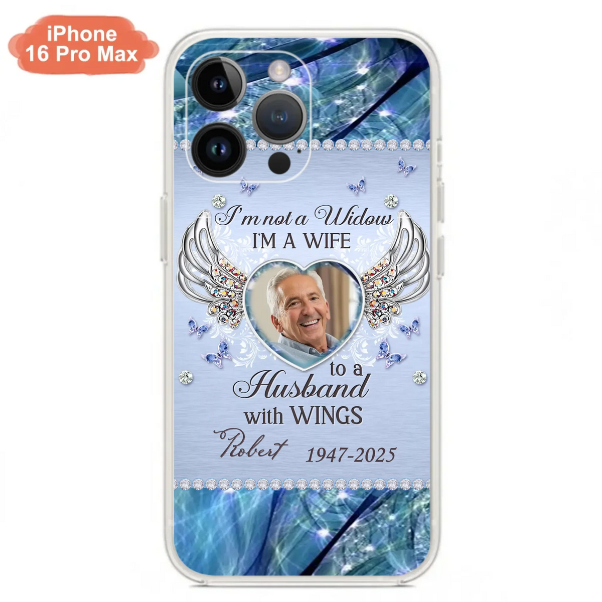 Custom Personalized Memorial Phone Case - Memorial Gift Idea For Family - Case For iPhone/Samsung - I'm Not A Widow