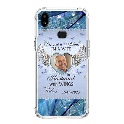 Custom Personalized Memorial Phone Case - Memorial Gift Idea For Family - Case For iPhone/Samsung - I'm Not A Widow