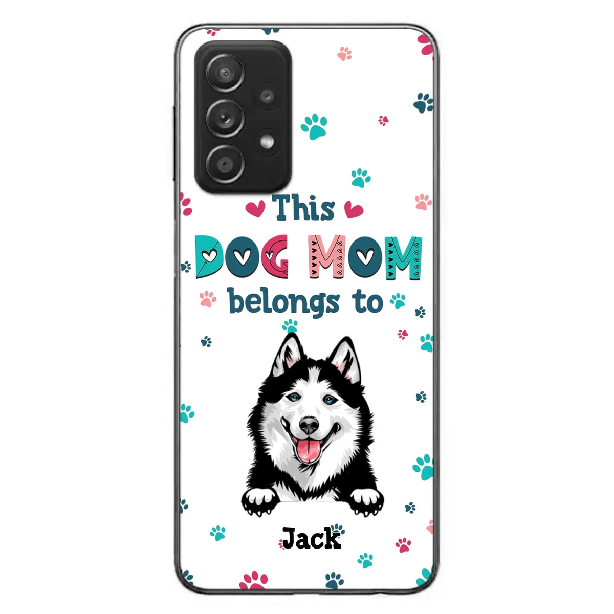 Custom Personalized Dog Phone Case For iPhone And Samsung - Gift Idea For Dog Lover - Up to 6 Dogs - This Dog Mom Belongs To