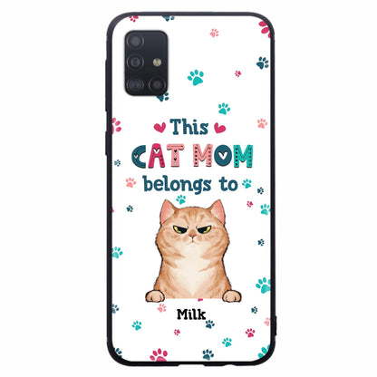 Custom Personalized Cat Phone Case For iPhone And Samsung - Gift Idea For Cat Lover - Up to 6 Cats - This Cat Mom Belongs To