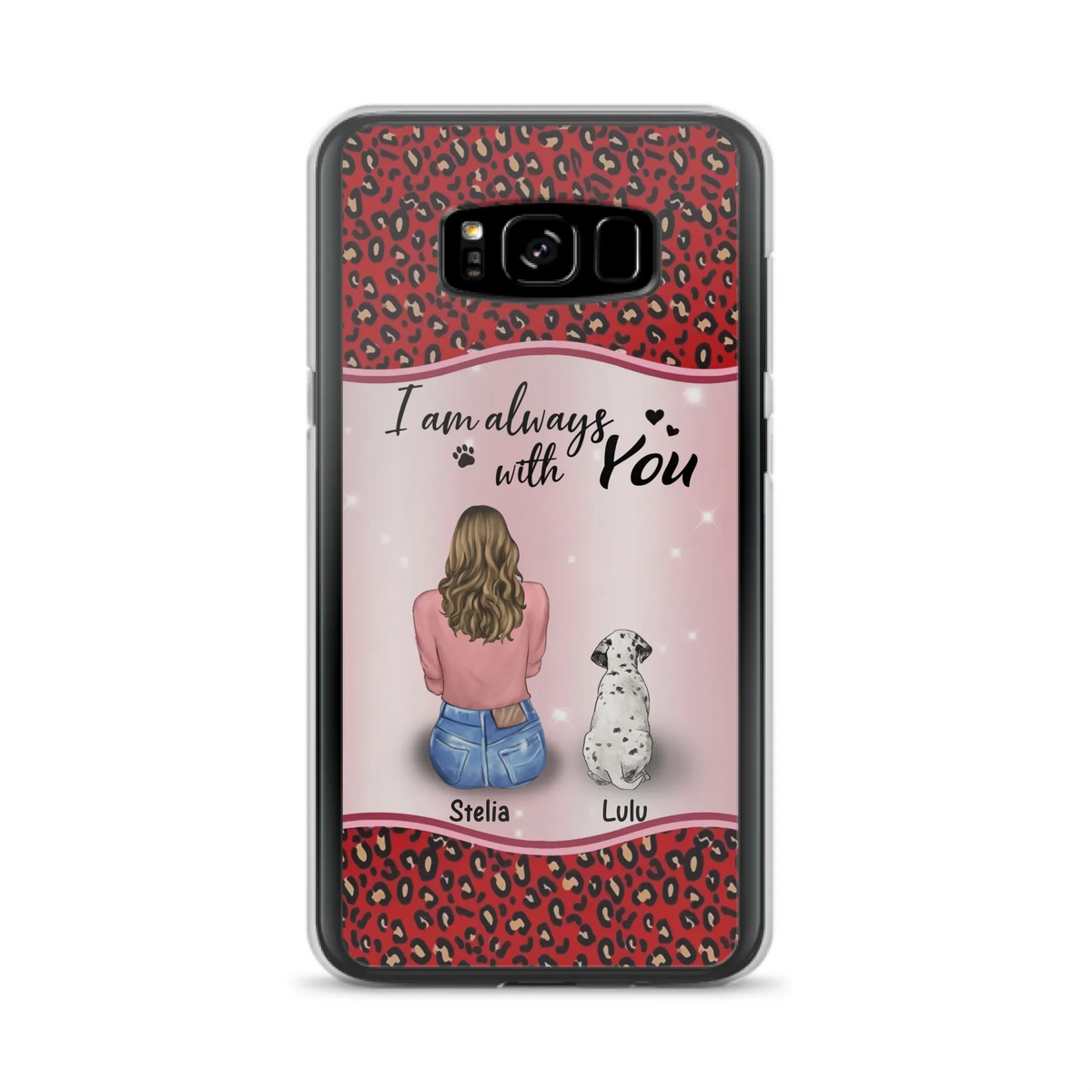 Personalized Dog Mom Phone Case - Upto 4 Dogs -Gift Idea For Dog Owners - I Am Always With You - Case For iPhone/Samsung