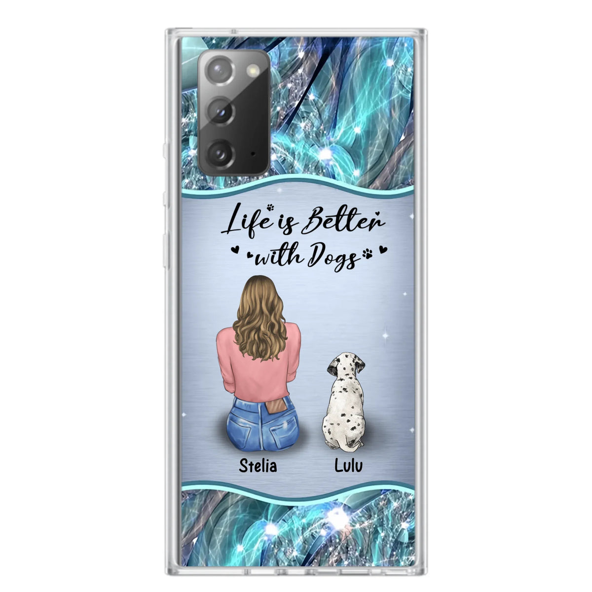 Personalized Dog Mom Phone Case - Upto 4 Dogs -Gift Idea For Dog Owners - Life Is Better With Dogs - Case For iPhone/Samsung
