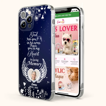 Personalized Memorial Phone Case - Memorial Gift Idea For Family - I Have You In My Heart - Case For iPhone/Samsung