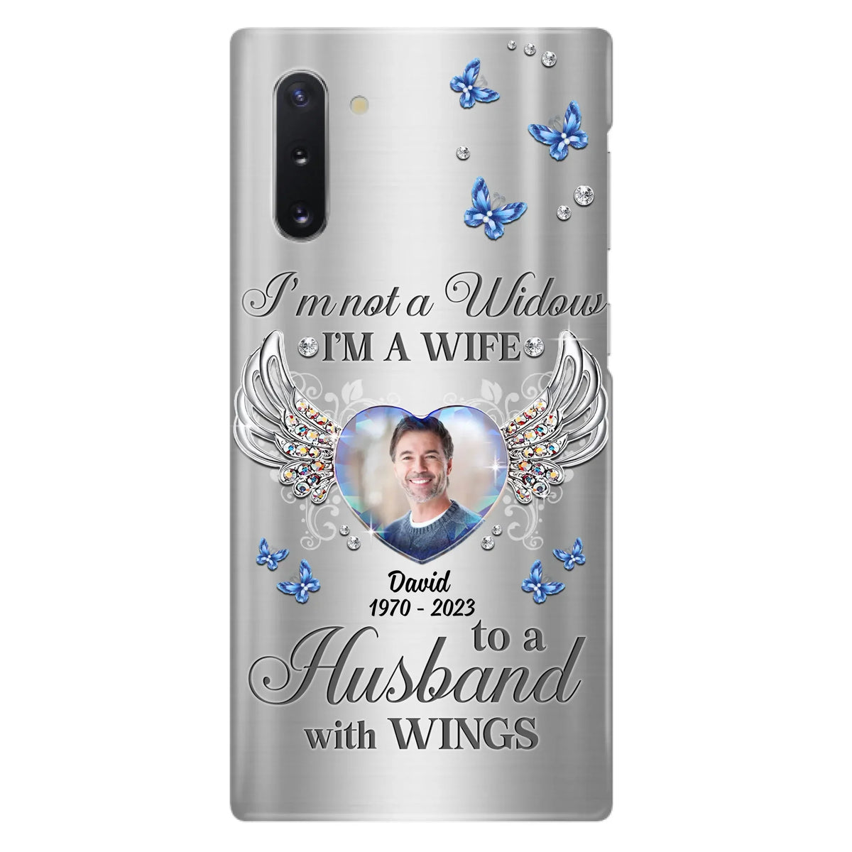 Personalized Memorial Husband Phone Case - Memorial Gift Idea - I'm Not A Widow I'm A Wife To A Husband With Wings - Case For iPhone/Samsung