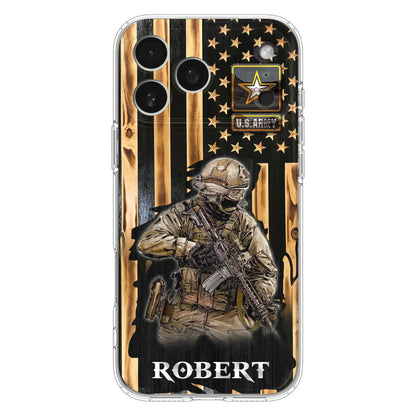 Custom Personalized Veteran US Flag Phone Case - Gift Idea For Veteran/ Soldier - Case For iPhone/ Samsung