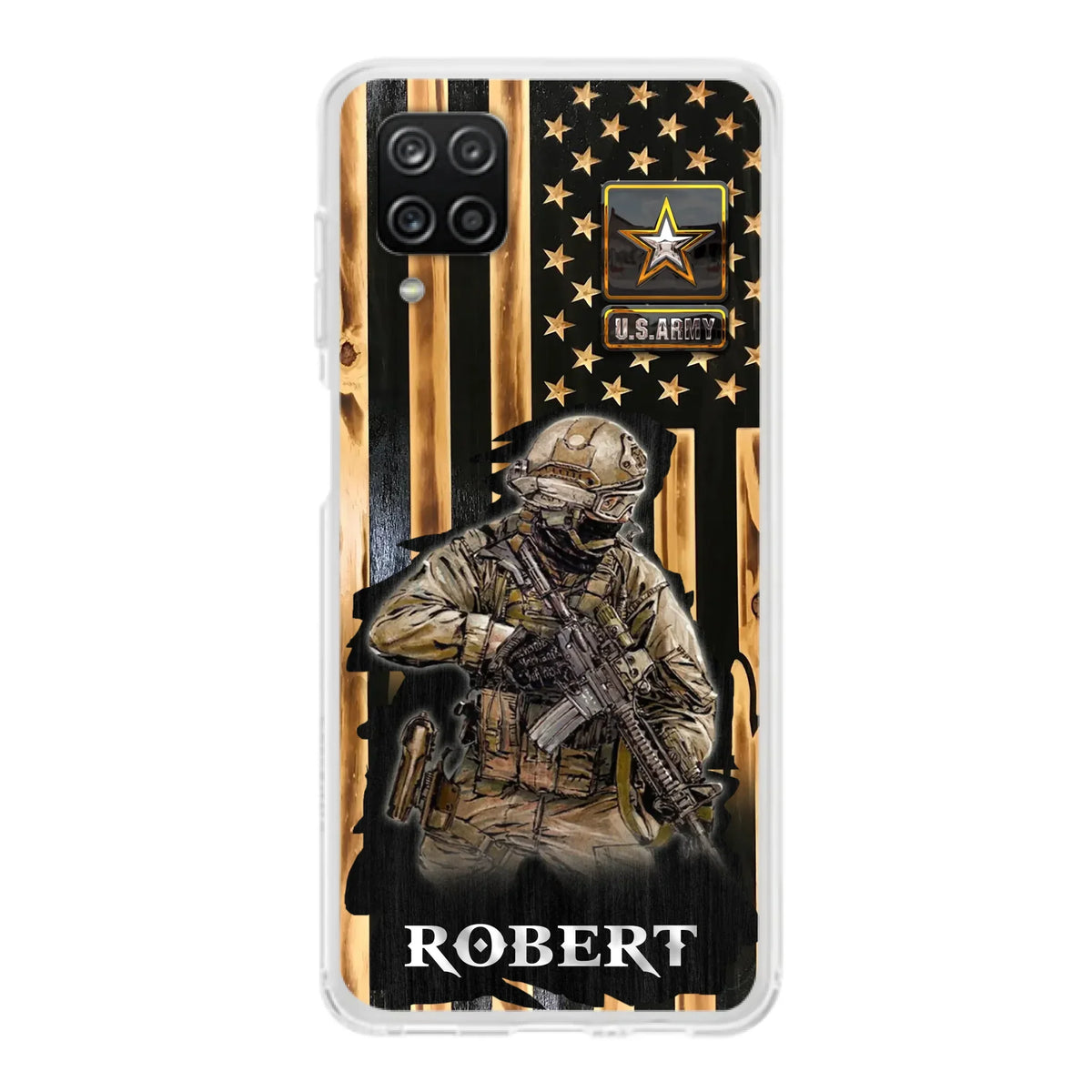 Custom Personalized Veteran US Flag Phone Case - Gift Idea For Veteran/ Soldier - Case For iPhone/ Samsung