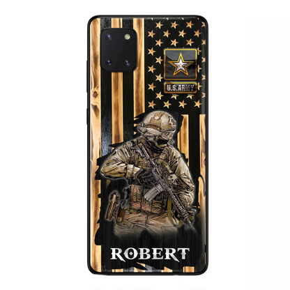 Custom Personalized Veteran US Flag Phone Case - Gift Idea For Veteran/ Soldier - Case For iPhone/ Samsung