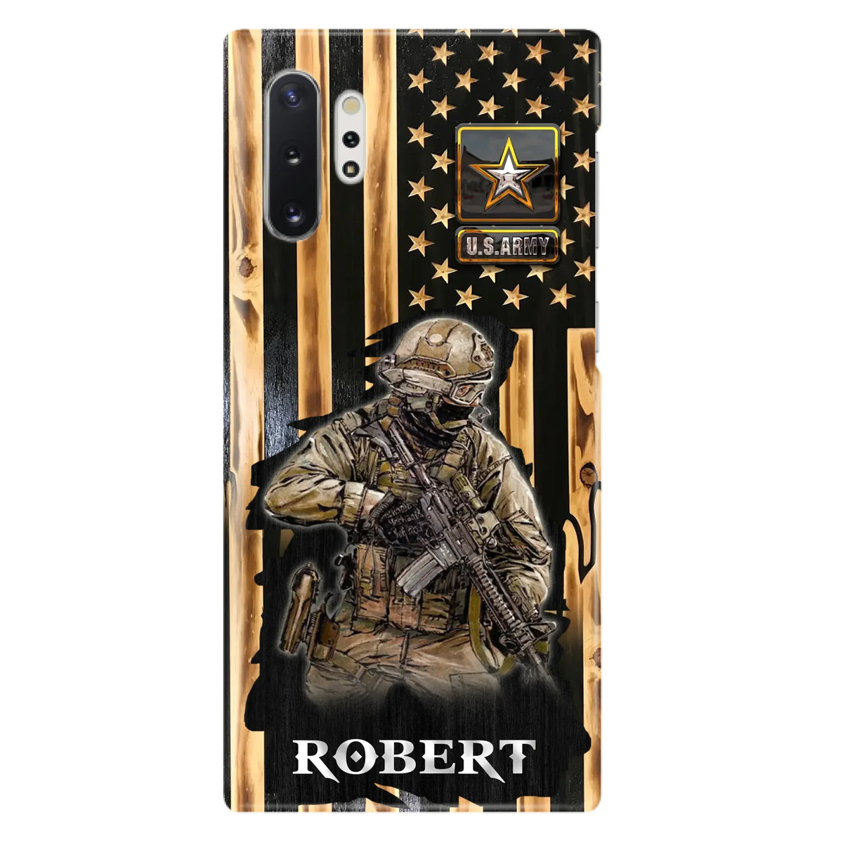 Custom Personalized Veteran US Flag Phone Case - Gift Idea For Veteran/ Soldier - Case For iPhone/ Samsung