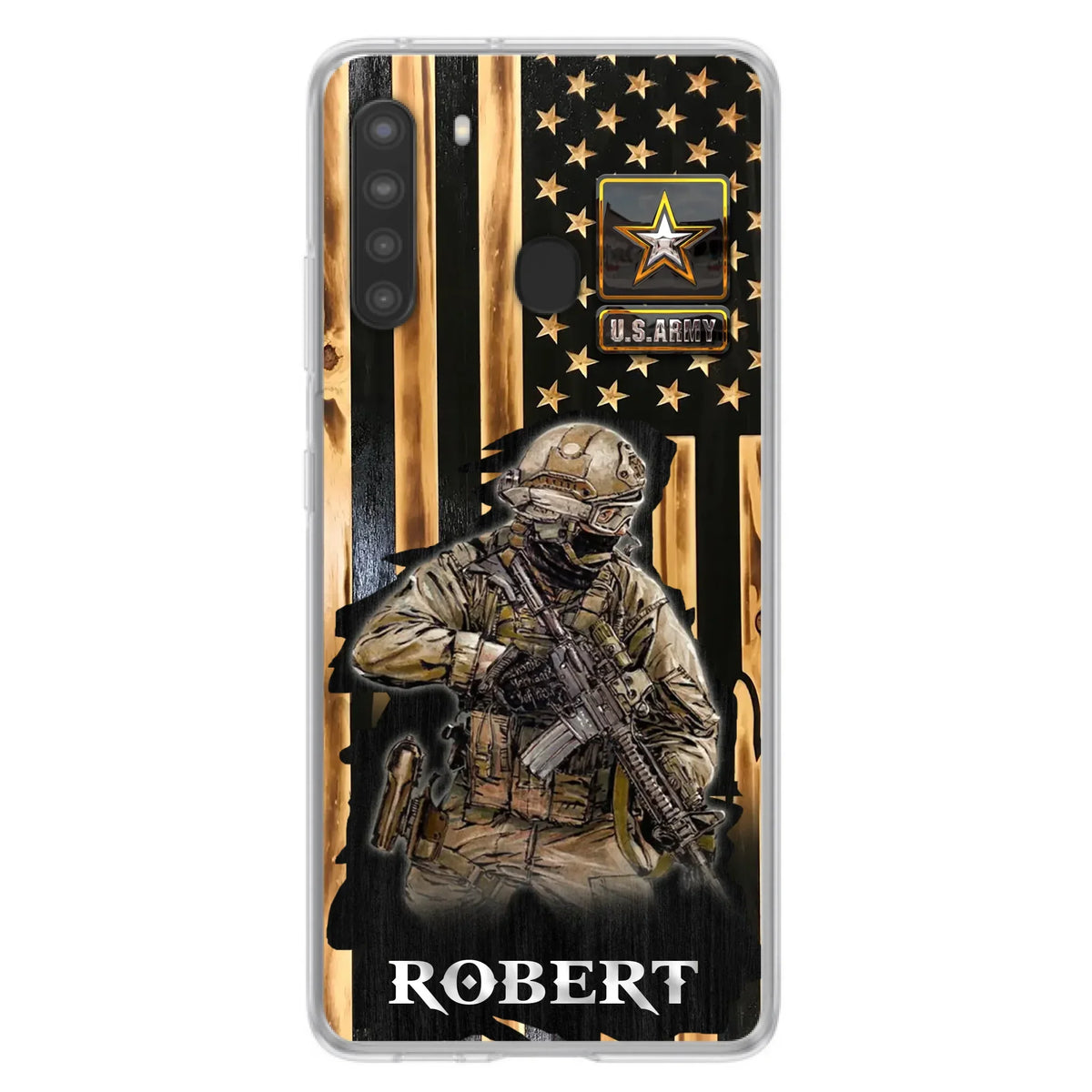 Custom Personalized Veteran US Flag Phone Case - Gift Idea For Veteran/ Soldier - Case For iPhone/ Samsung