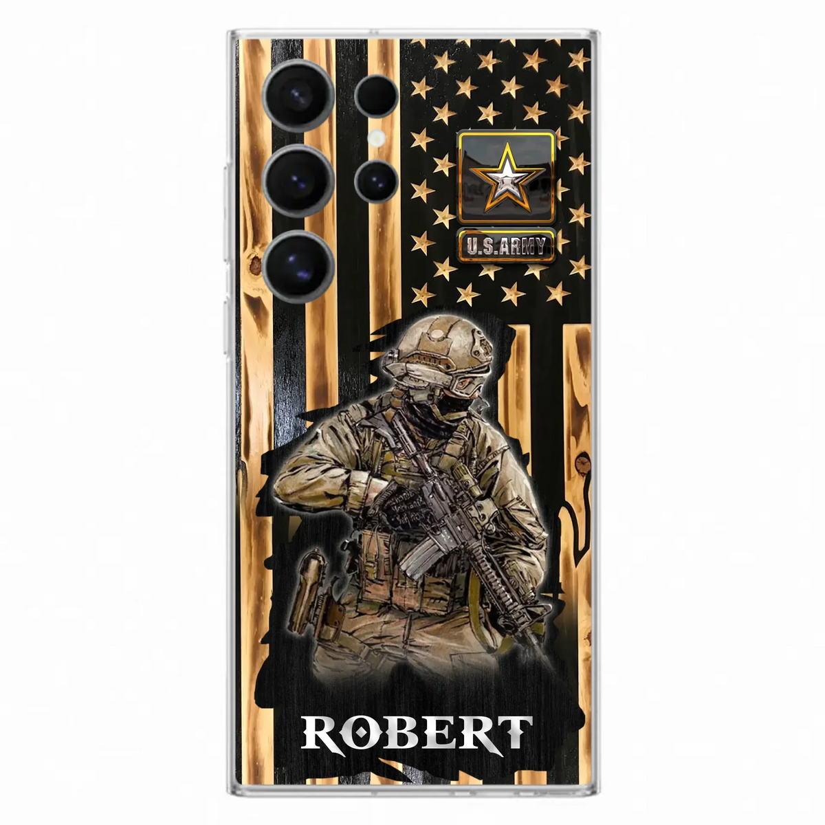 Custom Personalized Veteran US Flag Phone Case - Gift Idea For Veteran/ Soldier - Case For iPhone/ Samsung