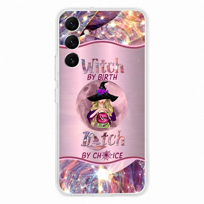 Personalized Witch Phone Case - Halloween Gift Idea For Witch Lovers - Case For iPhone/Samsung  - Witch By Birth Bitch By Choice