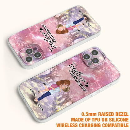 Personalized Couple Phone Case - Wedding/Anniversary Gift Idea for Couple - Together Since 2019 - Case For iPhone/Samsung