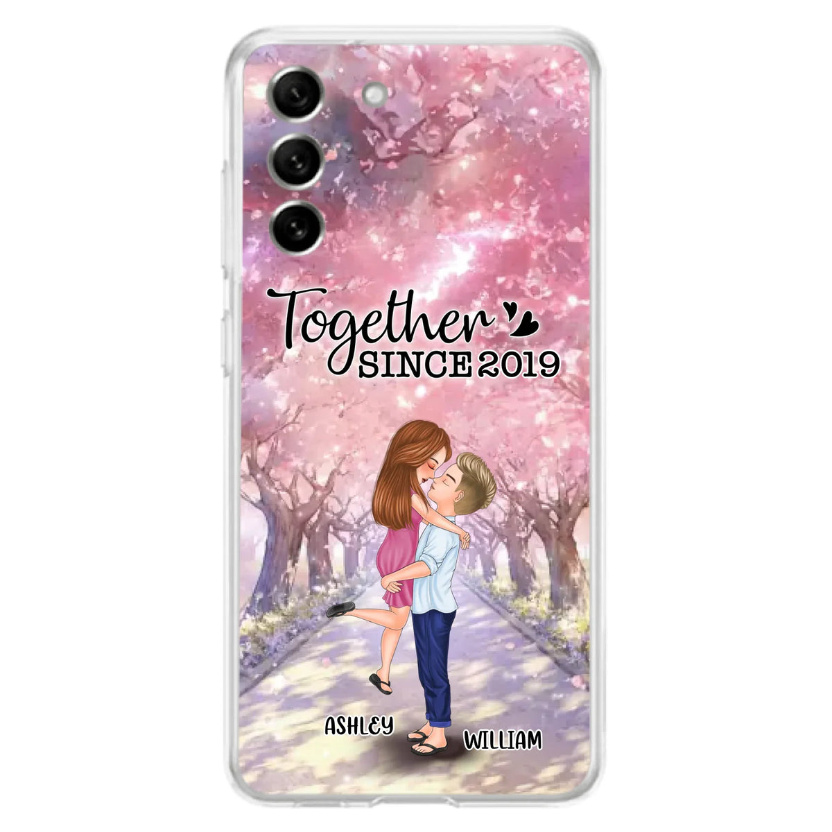 Personalized Couple Phone Case - Wedding/Anniversary Gift Idea for Couple - Together Since 2019 - Case For iPhone/Samsung