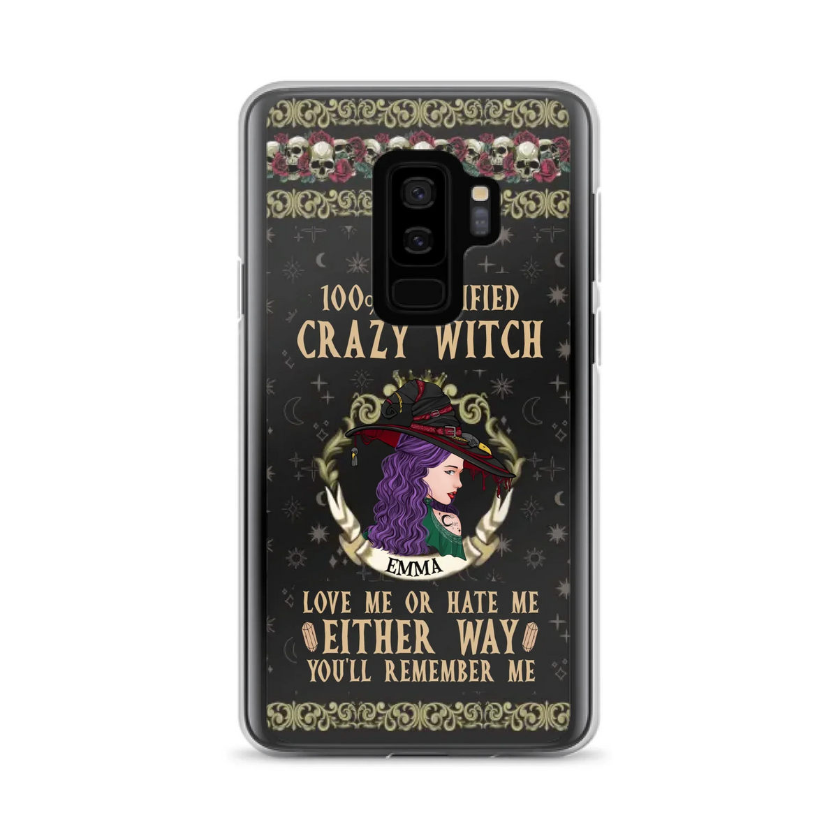 Personalized Witch Phone Case - Gift Idea For Halloween/ Witch - 100% Certified Crazy Witch Love Me Or Hate Me Either Way You'll Remember Me - Case For iPhone/Samsung
