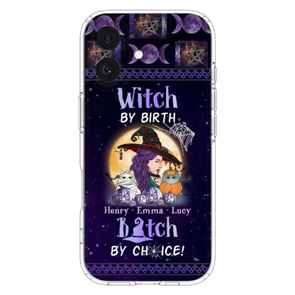 Personalized Witch Mom Phone Case - Gift Idea For Halloween/Witch/Pet Lovers - Witch By Birth Bitch By Choice - Case For iPhone/Samsung