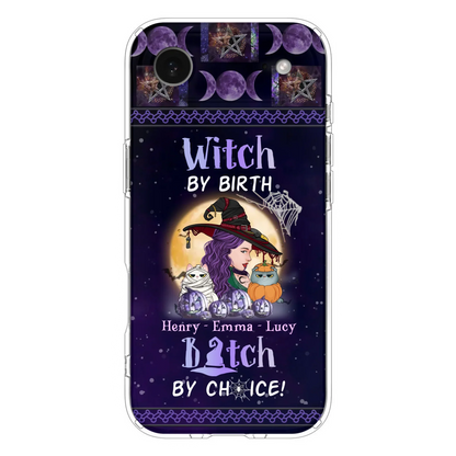 Personalized Witch Mom Phone Case - Gift Idea For Halloween/Witch/Pet Lovers - Witch By Birth Bitch By Choice - Case For iPhone/Samsung