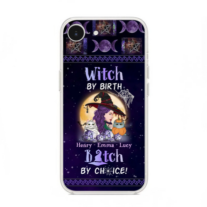 Personalized Witch Mom Phone Case - Gift Idea For Halloween/Witch/Pet Lovers - Witch By Birth Bitch By Choice - Case For iPhone/Samsung