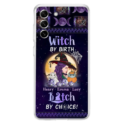 Personalized Witch Mom Phone Case - Gift Idea For Halloween/Witch/Pet Lovers - Witch By Birth Bitch By Choice - Case For iPhone/Samsung