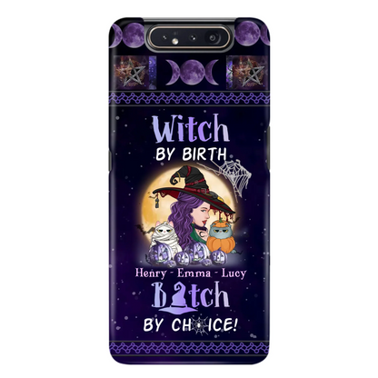 Personalized Witch Mom Phone Case - Gift Idea For Halloween/Witch/Pet Lovers - Witch By Birth Bitch By Choice - Case For iPhone/Samsung