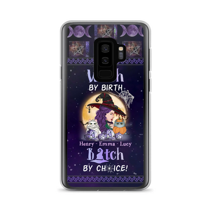 Personalized Witch Mom Phone Case - Gift Idea For Halloween/Witch/Pet Lovers - Witch By Birth Bitch By Choice - Case For iPhone/Samsung